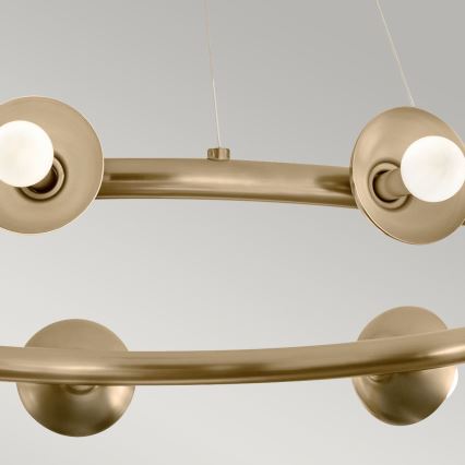 Kichler - Lustre suspenso por cabo PALTA 9xE14/40W/230V dourado
