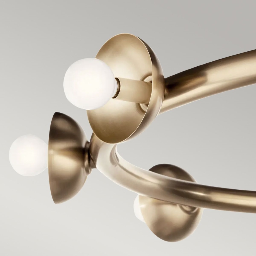 Kichler - Lustre suspenso por cabo PALTA 9xE14/40W/230V dourado