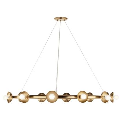 Kichler - Lustre suspenso por cabo PALTA 9xE14/40W/230V dourado