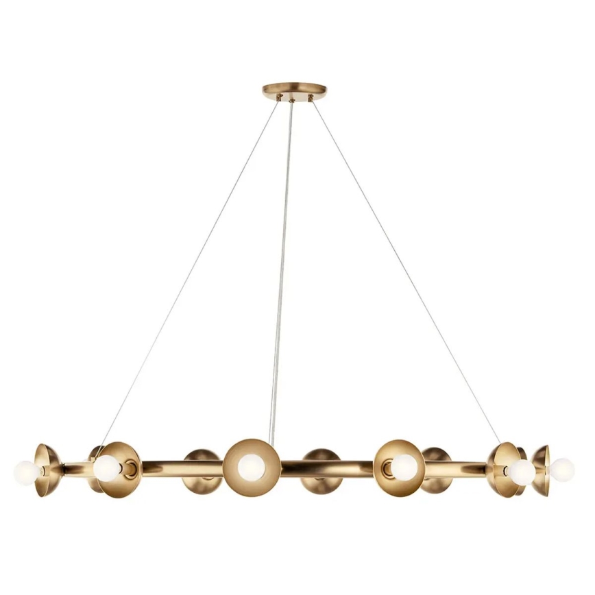 Kichler - Lustre suspenso por cabo PALTA 9xE14/40W/230V dourado