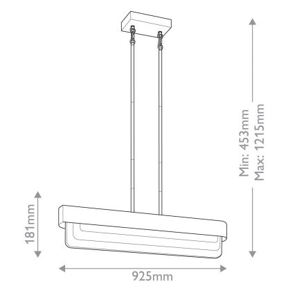 Kichler - Lustre LED de haste SERENE LED/40W/230V dourado