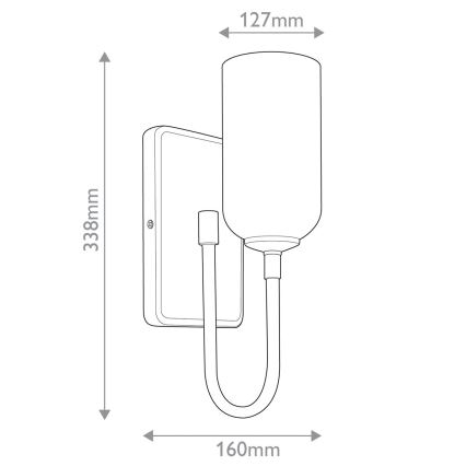 Kichler - Candeeiro LED para casa de banho SOLIA 1xG9/3W/230V IP44, dourado