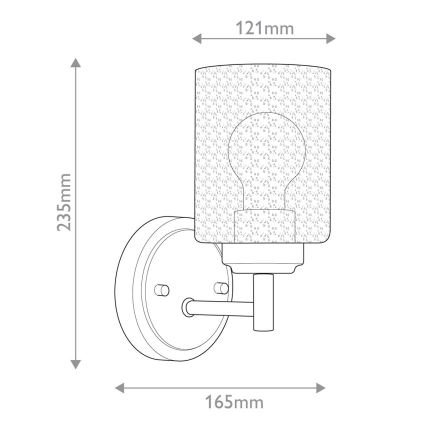 Kichler - Candeeiro de parede WINSLOW 1xE27/60W/230V latão