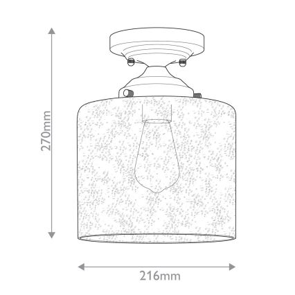 Kichler - Iluminação de teto WINSLOW 1xE27/60W/230V diâmetro 21,6 cm latão