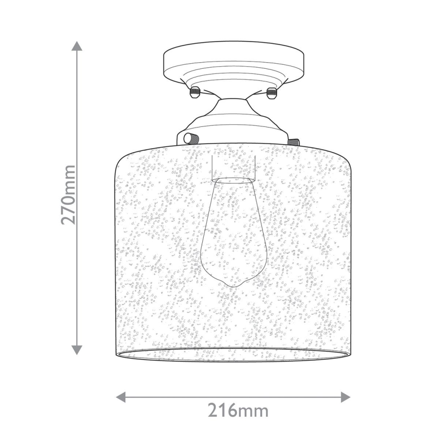 Kichler - Iluminação de teto WINSLOW 1xE27/60W/230V diâmetro 21,6 cm latão