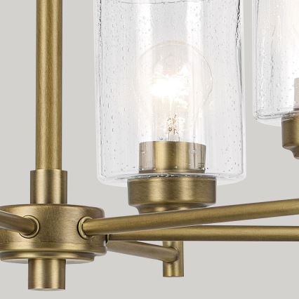 Kichler - Candeeiro suspenso WINSLOW 6xE27/60W/230V diâmetro 66 cm latão