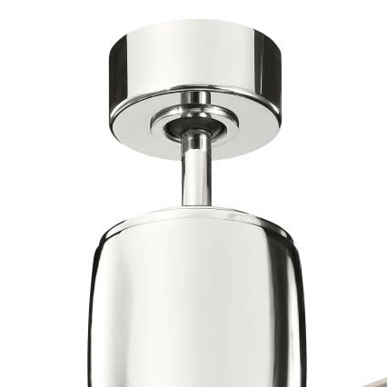 Kichler - Ventilador de teto FERRON cromo brilhante + controlo remoto