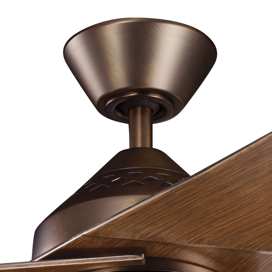 Kichler - Ventilador de teto LED dimmerizável JADE LED/18W/230V marrom + controlo remoto