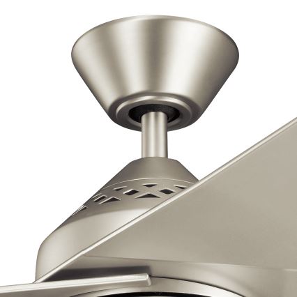 Kichler - Ventilador de teto LED dimmerizável JADE LED/18W/230V prata + controlo remoto