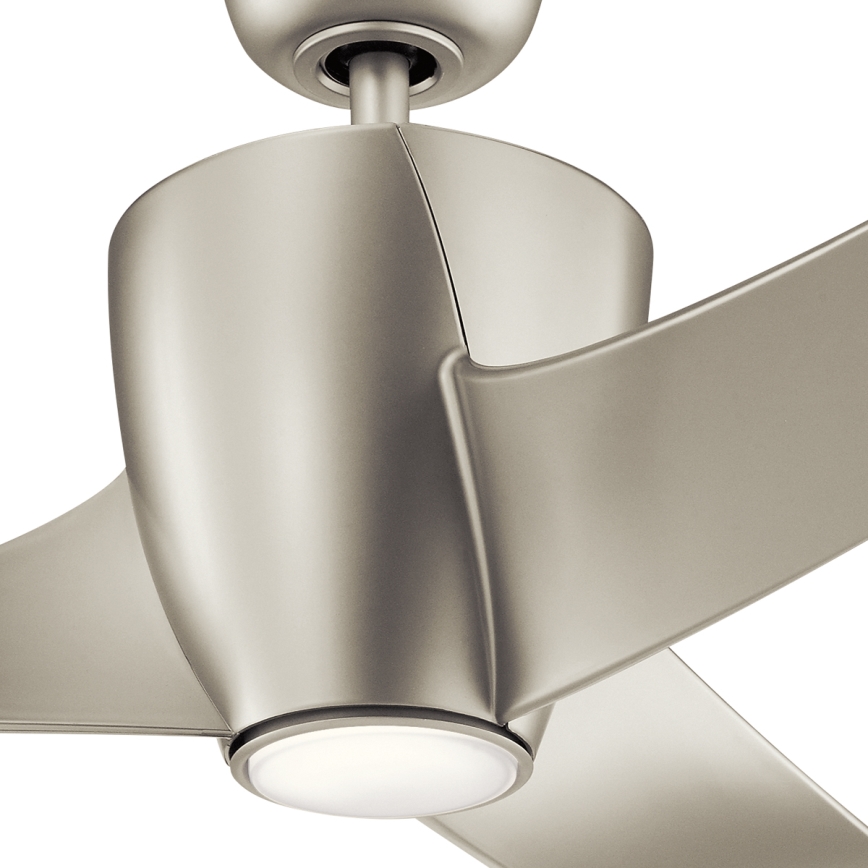 Kichler - Ventilador de teto LED regulável PHREE LED/10W/230V prata + controlo remoto