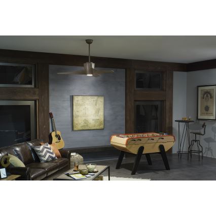 Kichler - Ventilador de teto LED regulável PHREE LED/10W/230V prata + controlo remoto