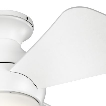 Kichler - Ventilador de teto LED regulável SOLA LED/10W/230V IP23 branco + controlo remoto