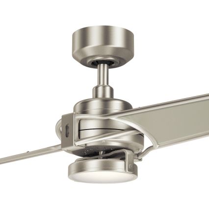 Kichler - Ventilador de teto LED regulável XETY LED/10W/230V cromo fosco/prata + controlo remoto