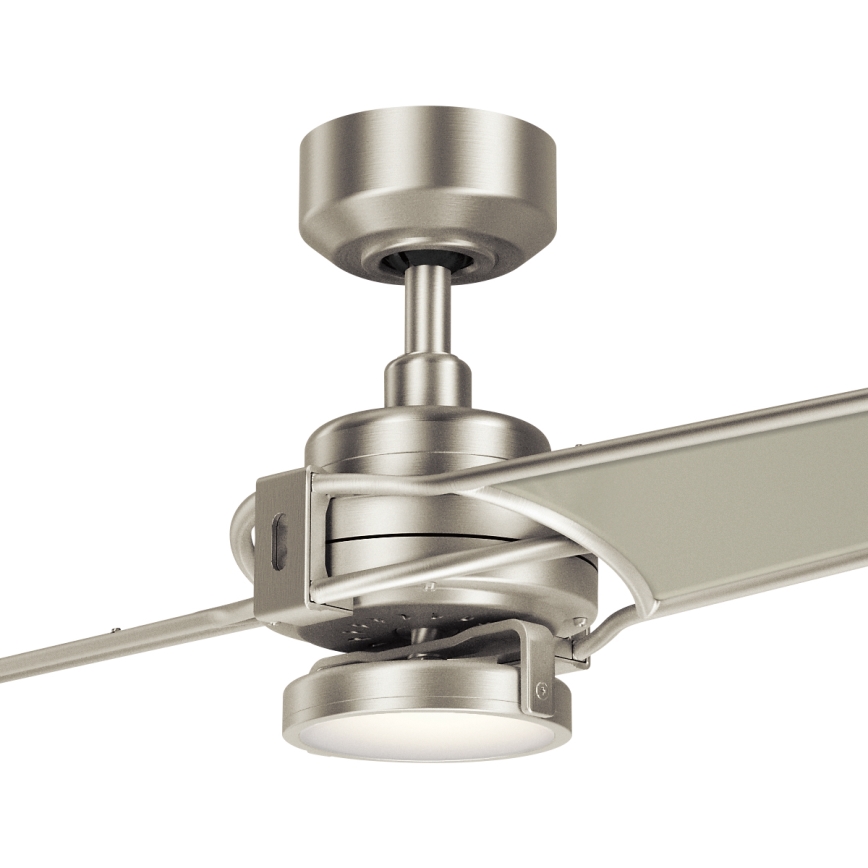 Kichler - Ventilador de teto LED regulável XETY LED/10W/230V cromo fosco/prata + controlo remoto