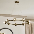 Kichler - Lustre suspenso por cabo PALTA 9xE14/40W/230V dourado