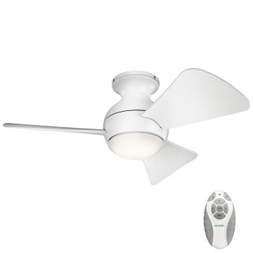 Kichler - Ventilador de teto LED regulável SOLA LED/10W/230V IP23 branco + controlo remoto