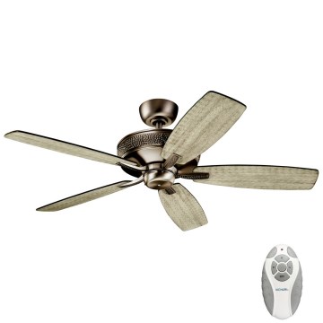 Kichler - Ventilador de teto MONARCH com controlo remoto