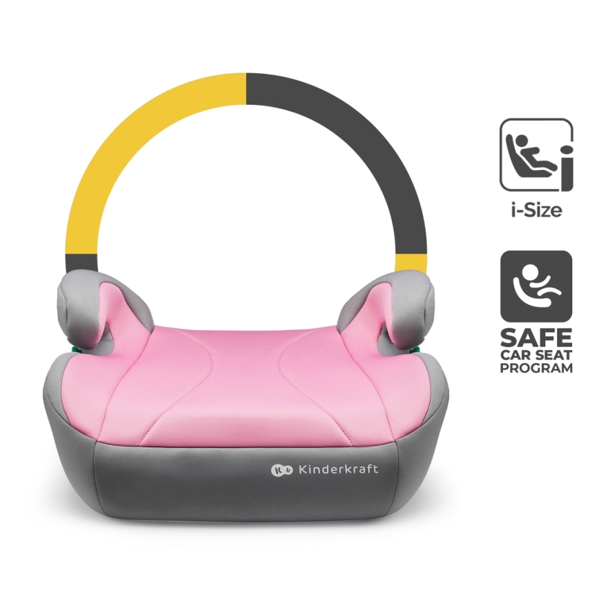 KINDERKRAFT - Assento de elevação para automóvel I-BOOST i-Tamanho 135-150 cm rosa