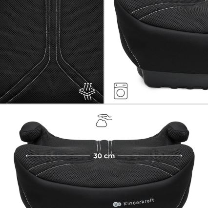 KINDERKRAFT - Assento elevatório para automóvel I-BOOST 2 PRO i-Size 125–150 cm preto