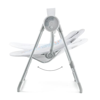KINDERKRAFT - Baloiço musical para bebé SWINGEE cinzento 4xAAA/230V