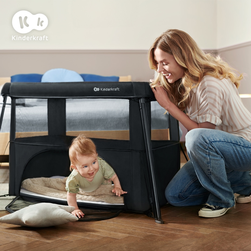KINDERKRAFT - Berço de viagem 3 em 1 CAMI preto