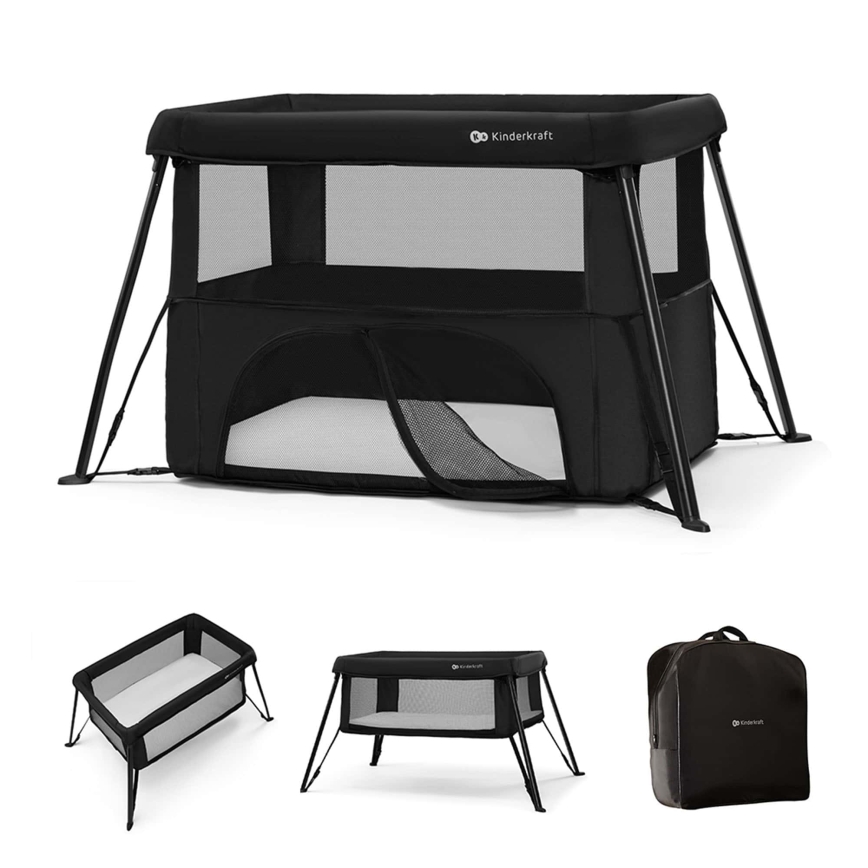 KINDERKRAFT - Berço de viagem 3 em 1 CAMI preto