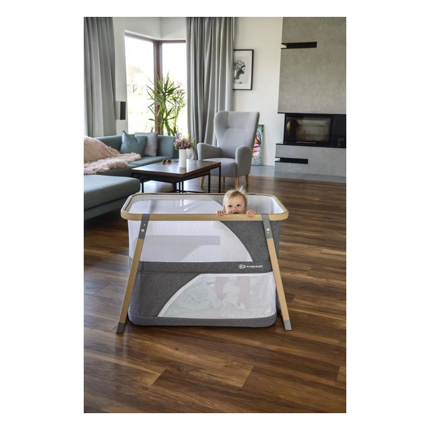 KINDERKRAFT - Berço de viagem 4em1 SOFI cinzento