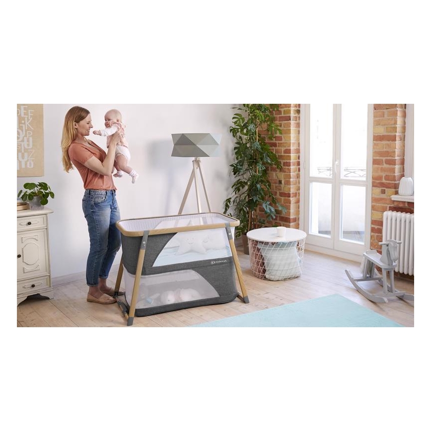 KINDERKRAFT - Berço de viagem 4em1 SOFI cinzento