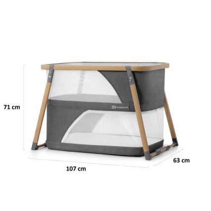 KINDERKRAFT - Berço de viagem 4em1 SOFI cinzento