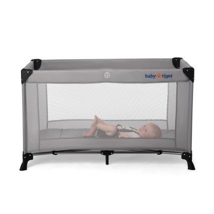 KINDERKRAFT - Berço de viagem Baby Tiger VIKI cinzento
