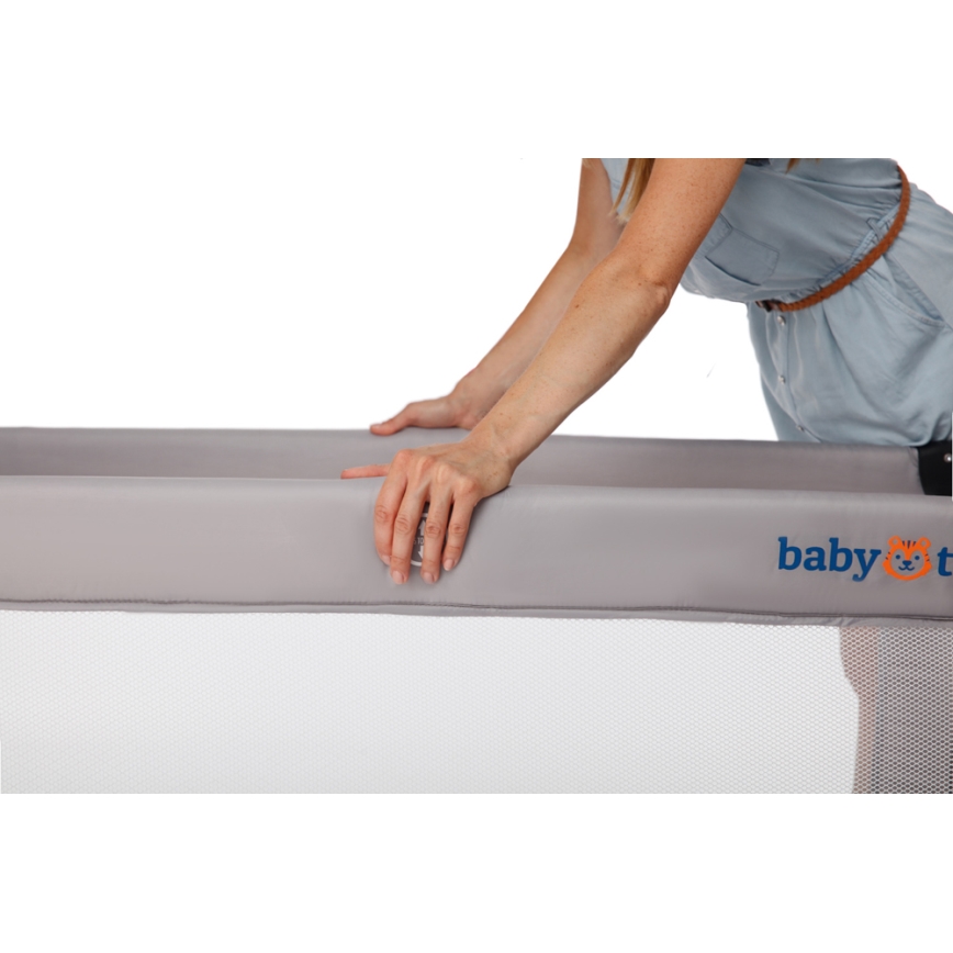 KINDERKRAFT - Berço de viagem Baby Tiger VIKI cinzento