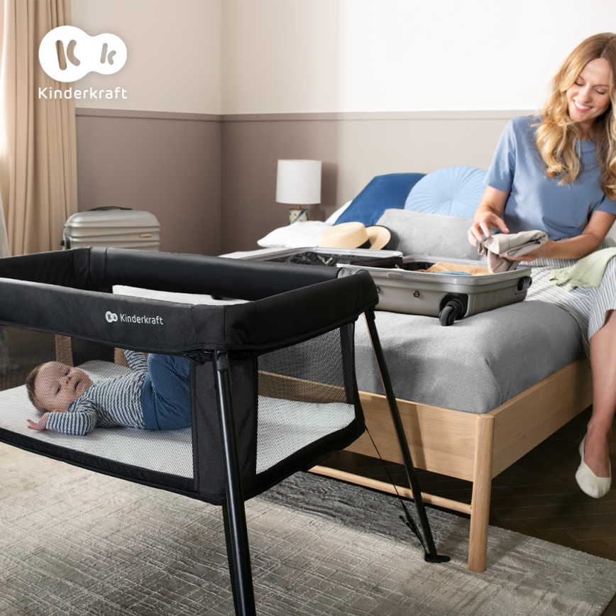 KINDERKRAFT - Berço de viagem CAMI preto
