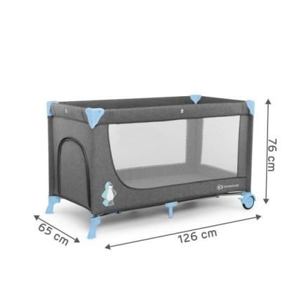 KINDERKRAFT - Berço de viagem JOY azul acinzentado