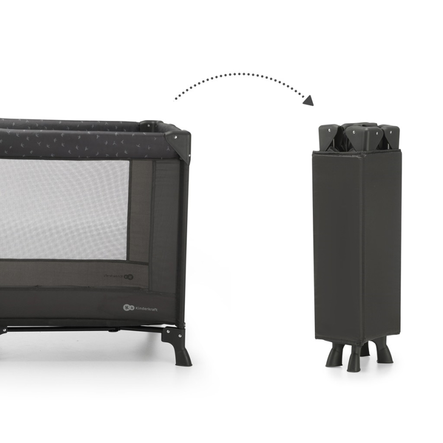 KINDERKRAFT - Berço de viagem JOY cinzento