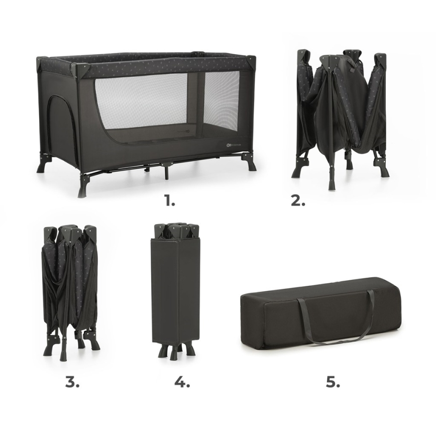 KINDERKRAFT - Berço de viagem JOY cinzento