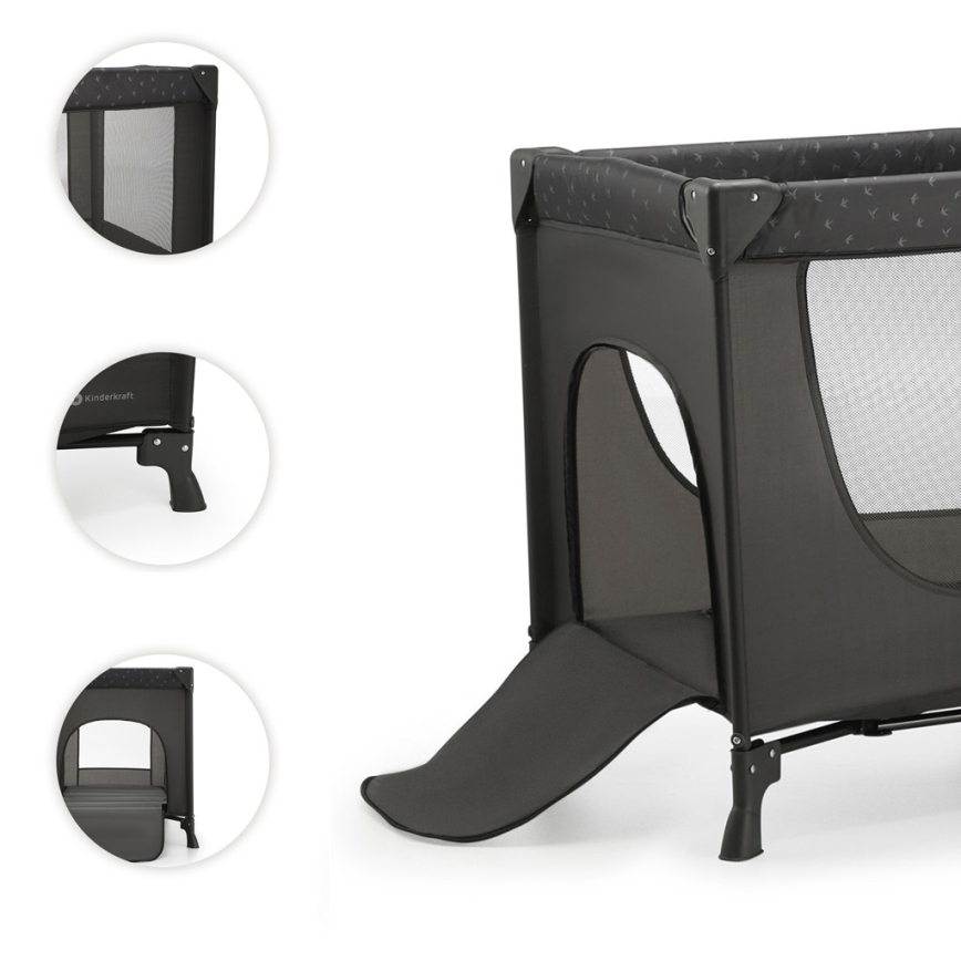 KINDERKRAFT - Berço de viagem JOY cinzento