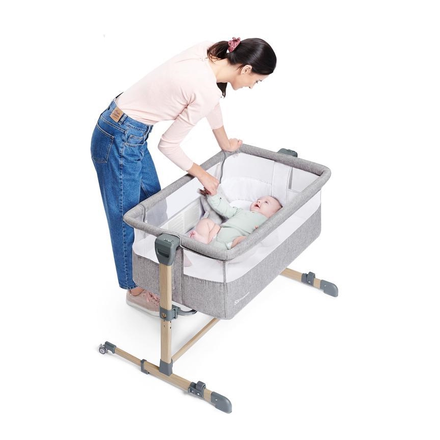 KINDERKRAFT - Berço NESTE cinzento claro/madeira