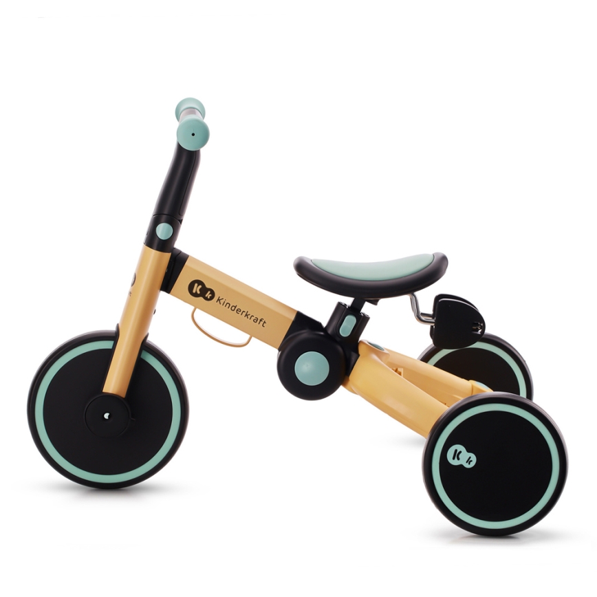 KINDERKRAFT - Bicicleta de empurrar para criança 3em1 4TRIKE amarelo/menta