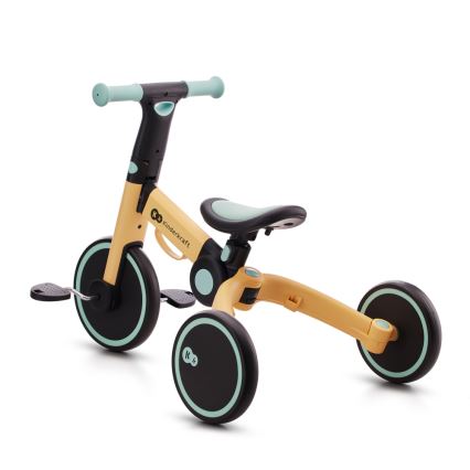 KINDERKRAFT - Bicicleta de empurrar para criança 3em1 4TRIKE amarelo/menta