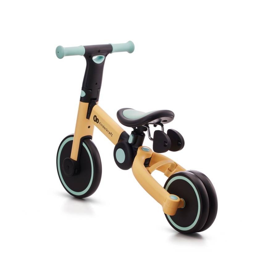 KINDERKRAFT - Bicicleta de empurrar para criança 3em1 4TRIKE amarelo/menta