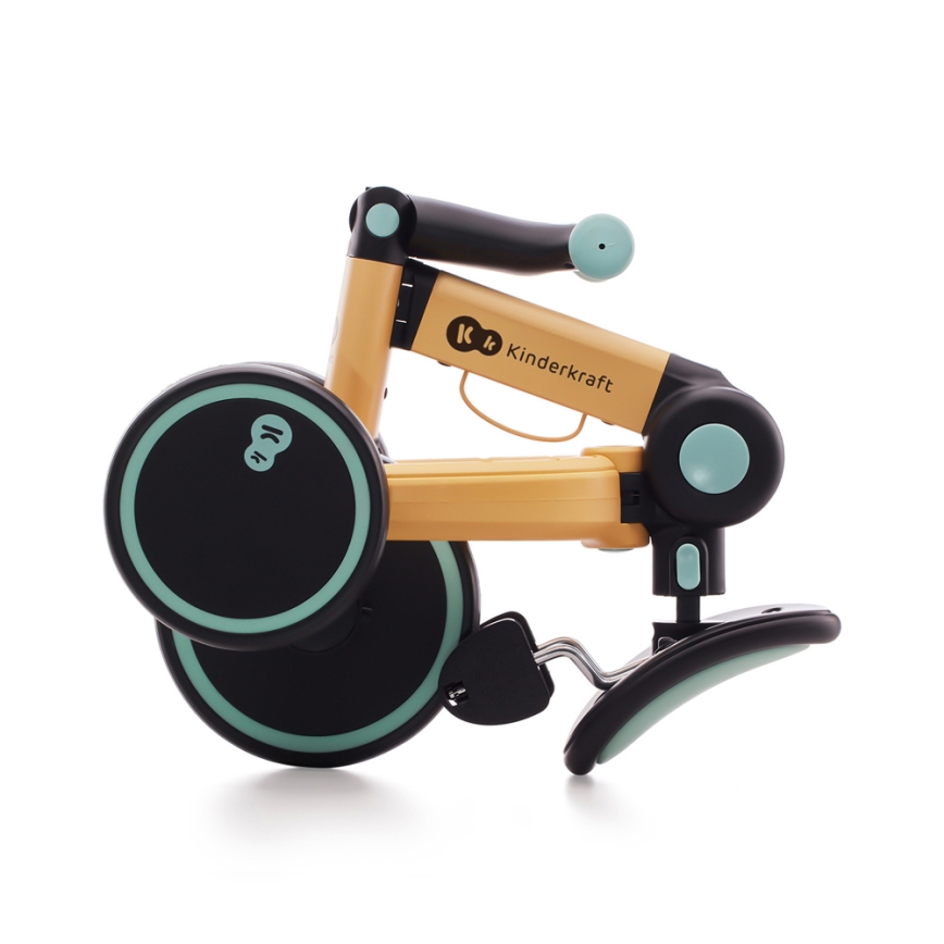 KINDERKRAFT - Bicicleta de empurrar para criança 3em1 4TRIKE amarelo/menta