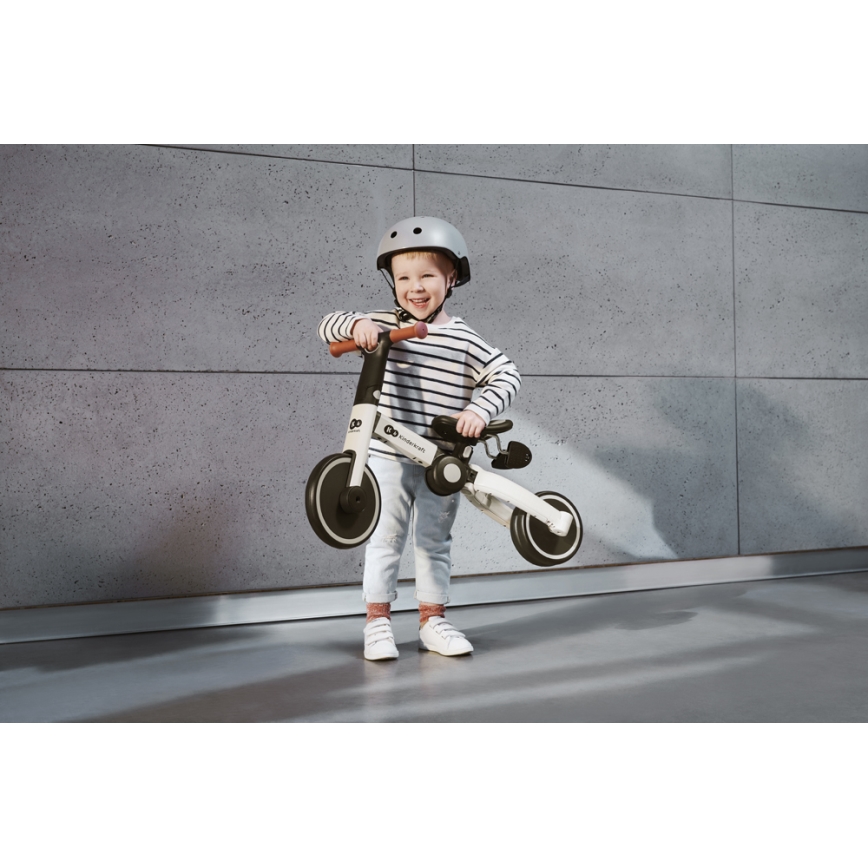 KINDERKRAFT - Bicicleta de empurrar para criança 3em1 4TRIKE cinzento