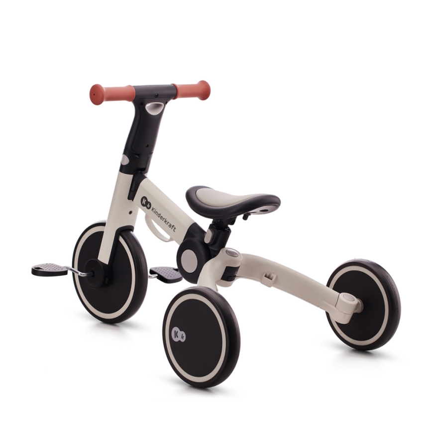 KINDERKRAFT - Bicicleta de empurrar para criança 3em1 4TRIKE cinzento