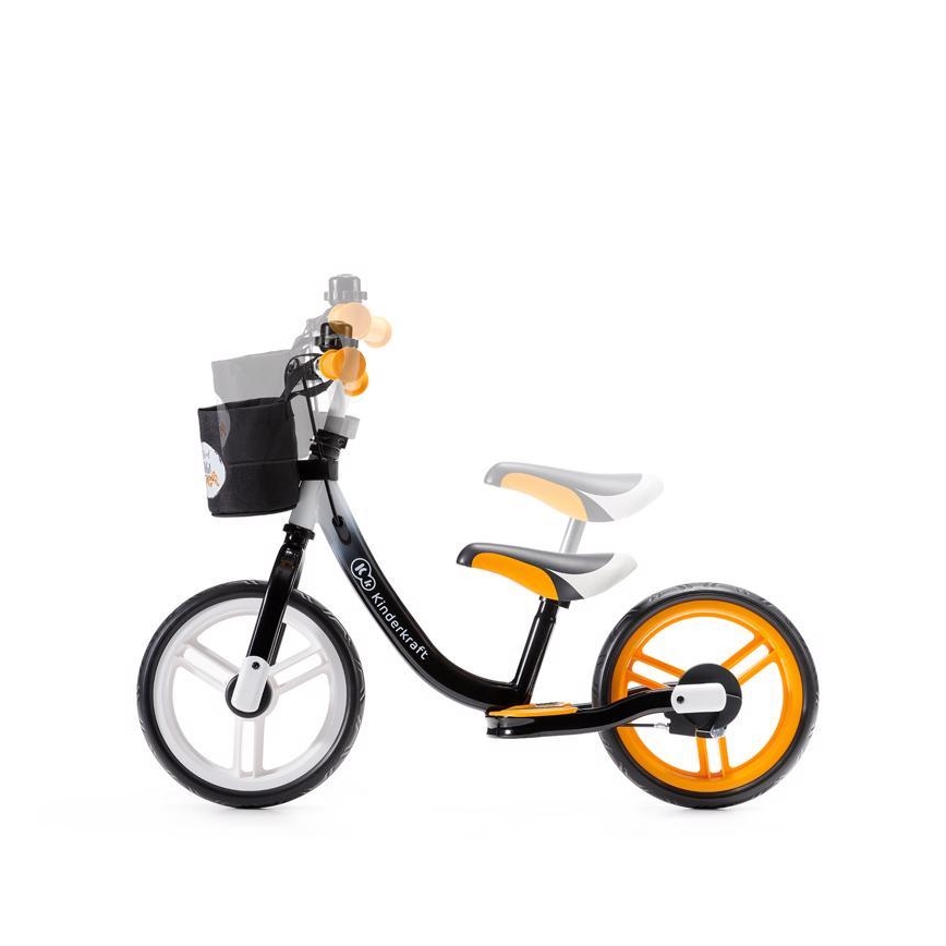 KINDERKRAFT - Bicicleta de empurrar SPACE preto/laranja