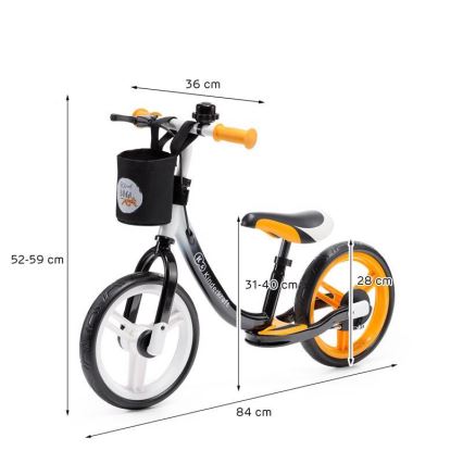 KINDERKRAFT - Bicicleta de empurrar SPACE preto/laranja