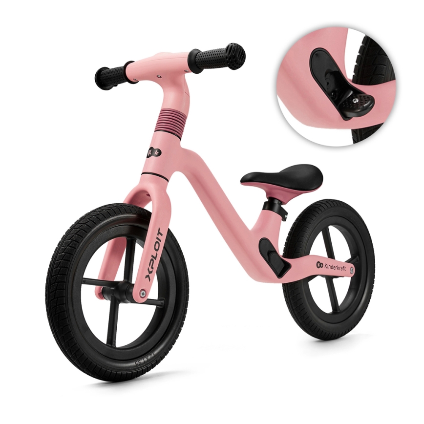 KINDERKRAFT - Bicicleta de empurrar XPLOIT Bubblegum rosa