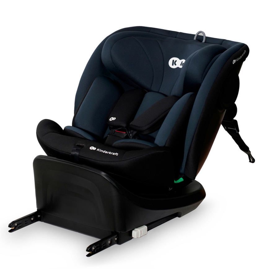 KINDERKRAFT - Cadeira auto com base giratória I-GROW i-Size (40-150 cm) preta