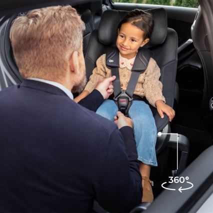 KINDERKRAFT - Cadeira auto com base giratória I-GUARD PRO i-Size 61-105 cm preta