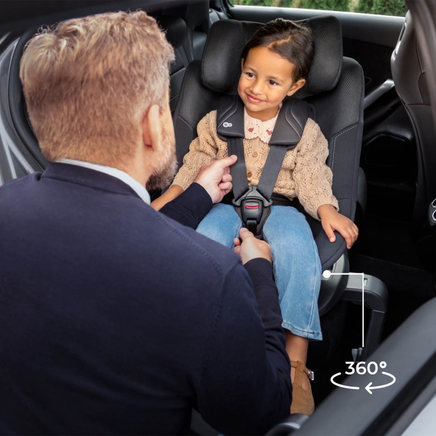 KINDERKRAFT - Cadeira auto com base giratória I-GUARD PRO i-Size 61-105 cm preta