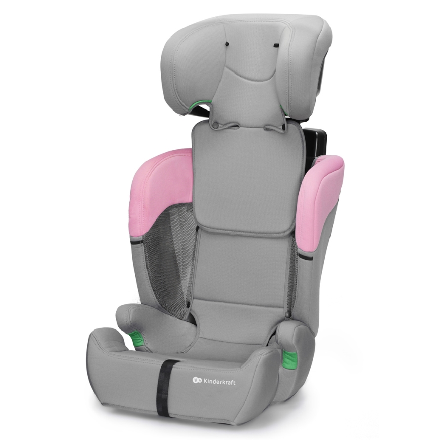 KINDERKRAFT - Cadeira auto COMFORT UP i-Tamanho (76-150 cm) cinzento/rosa